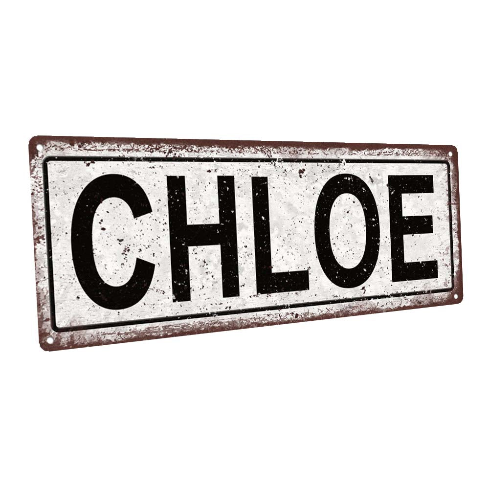 Chloe Metal Sign