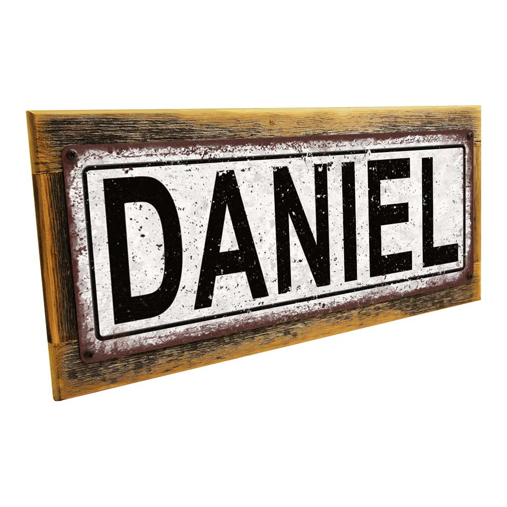 Framed Daniel Metal Sign