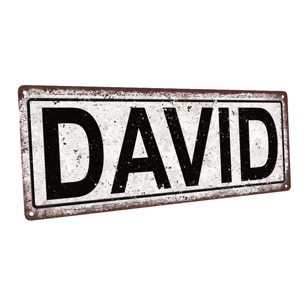 David Metal Sign