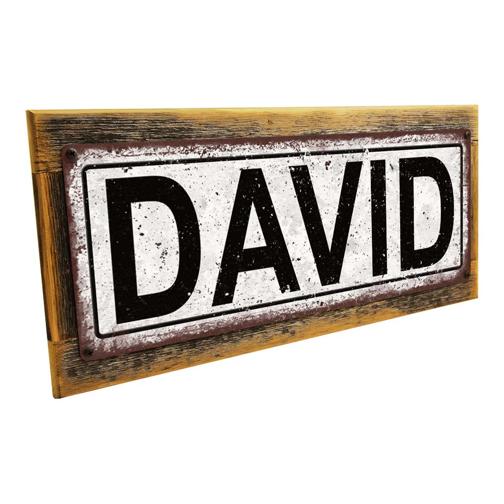 Framed David Metal Sign