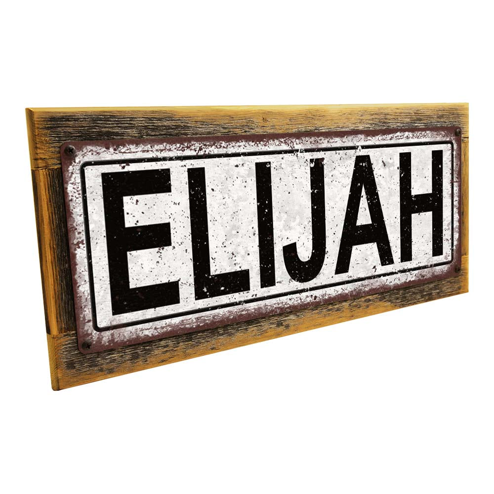 Framed Elijah Metal Sign