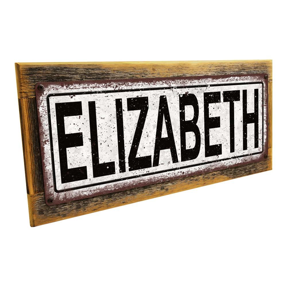 Framed Elizabeth Metal Sign