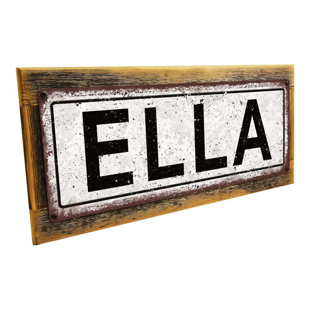 Framed Ella Metal Sign