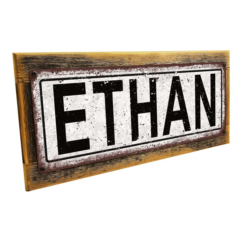 Framed Ethan Metal Sign