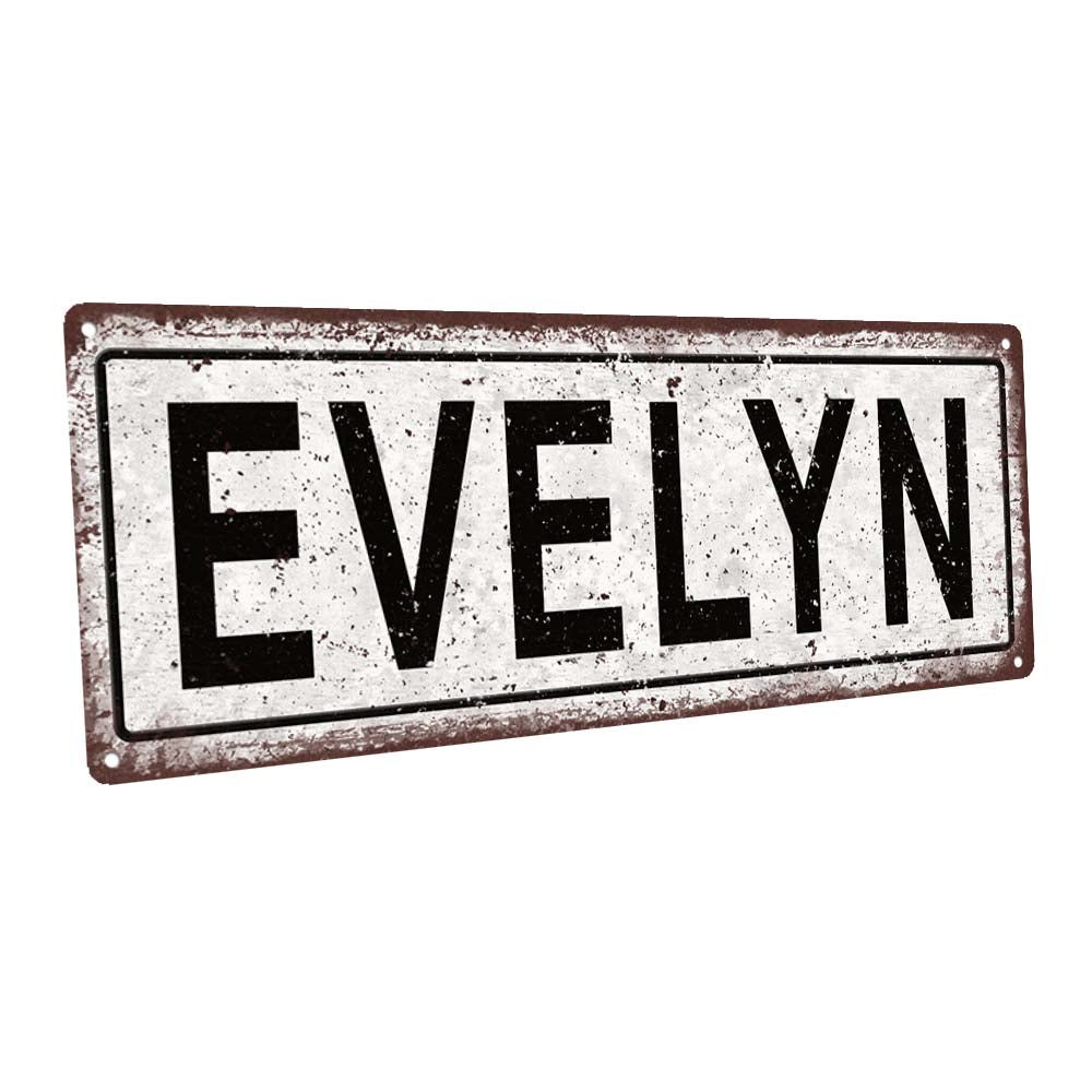 Evelyn Metal Sign