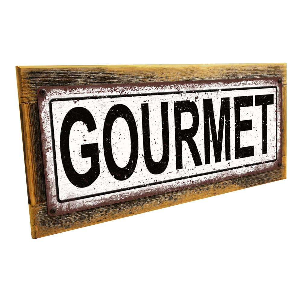 Framed Gourmet Metal Sign