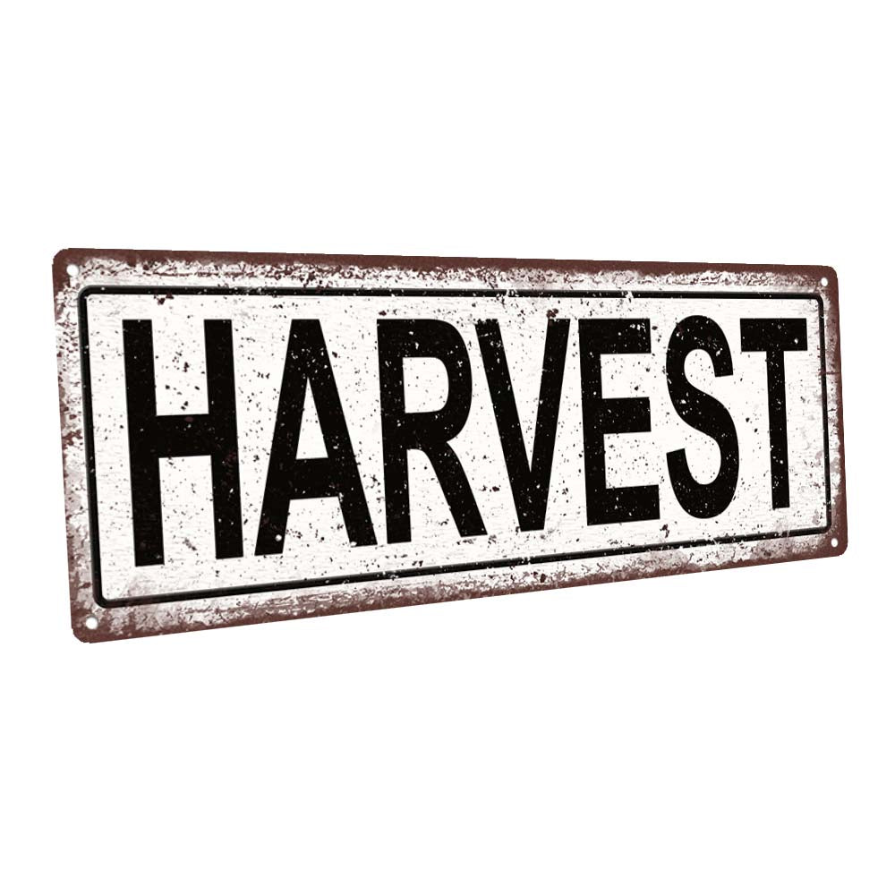 Harvest Metal Sign