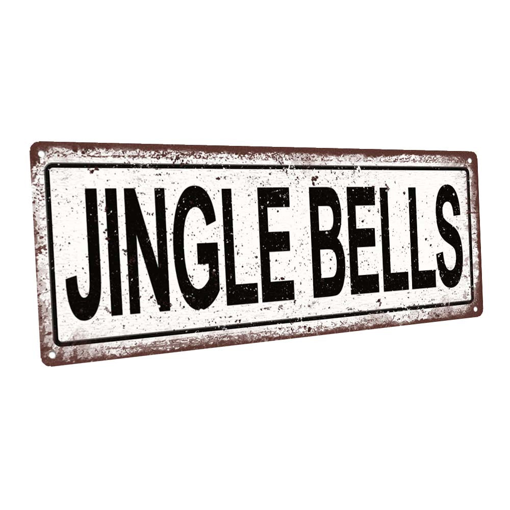 Jingle Bells Metal Sign