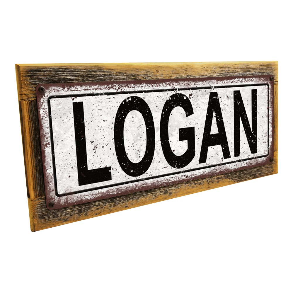 Framed Logan Metal Sign