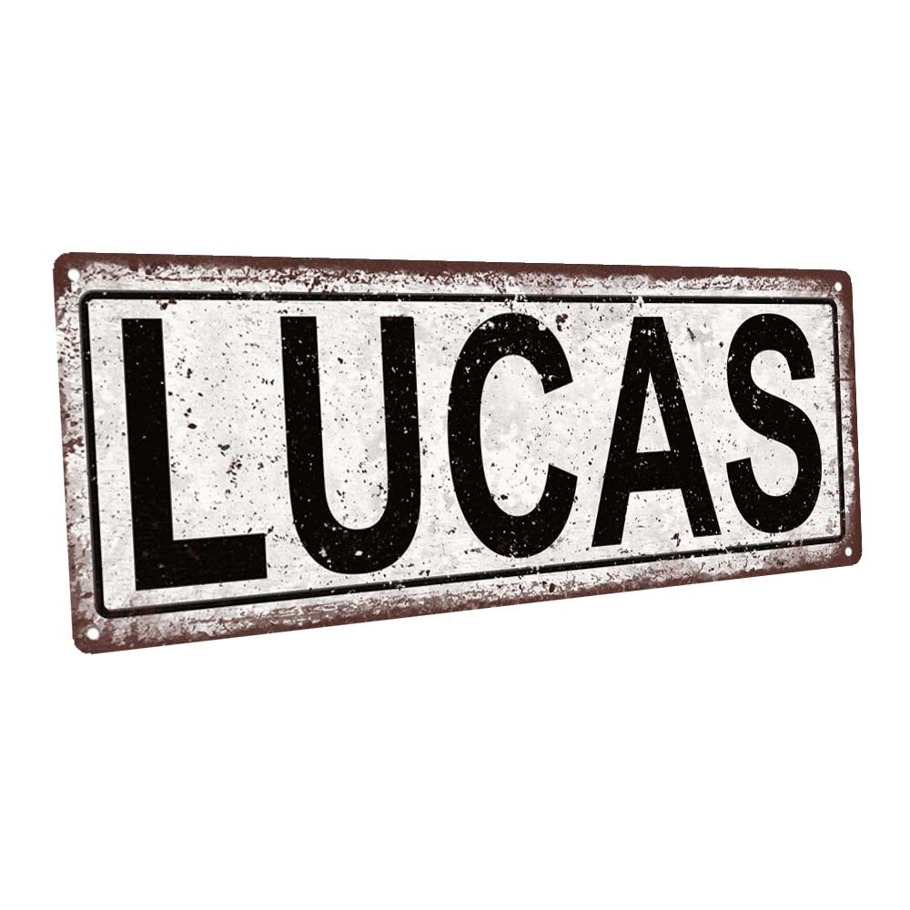 Lucas Metal Sign