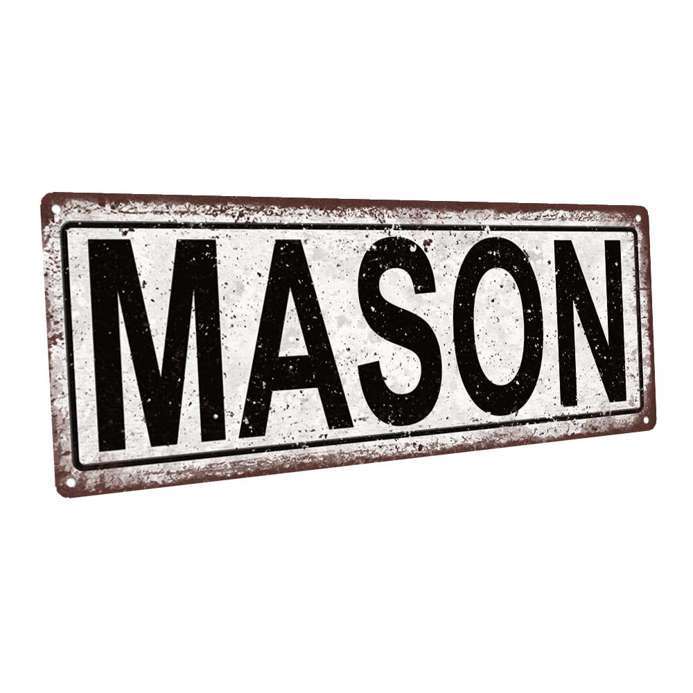 Mason Metal Sign