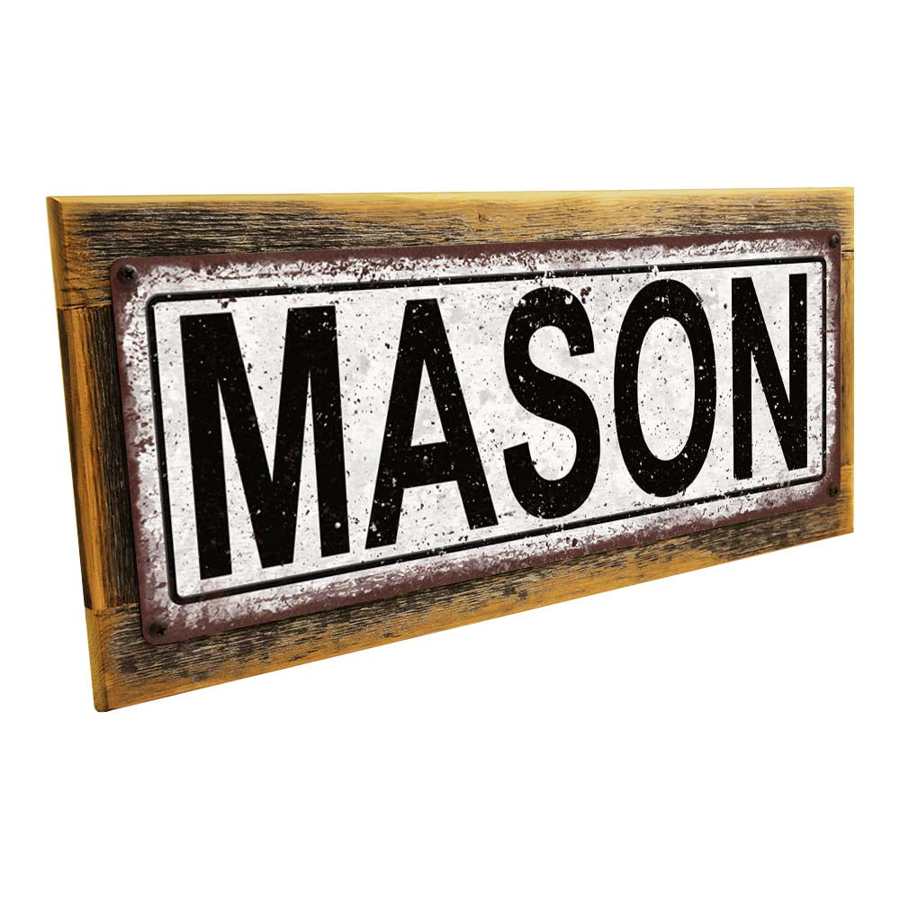 Framed Mason Metal Sign
