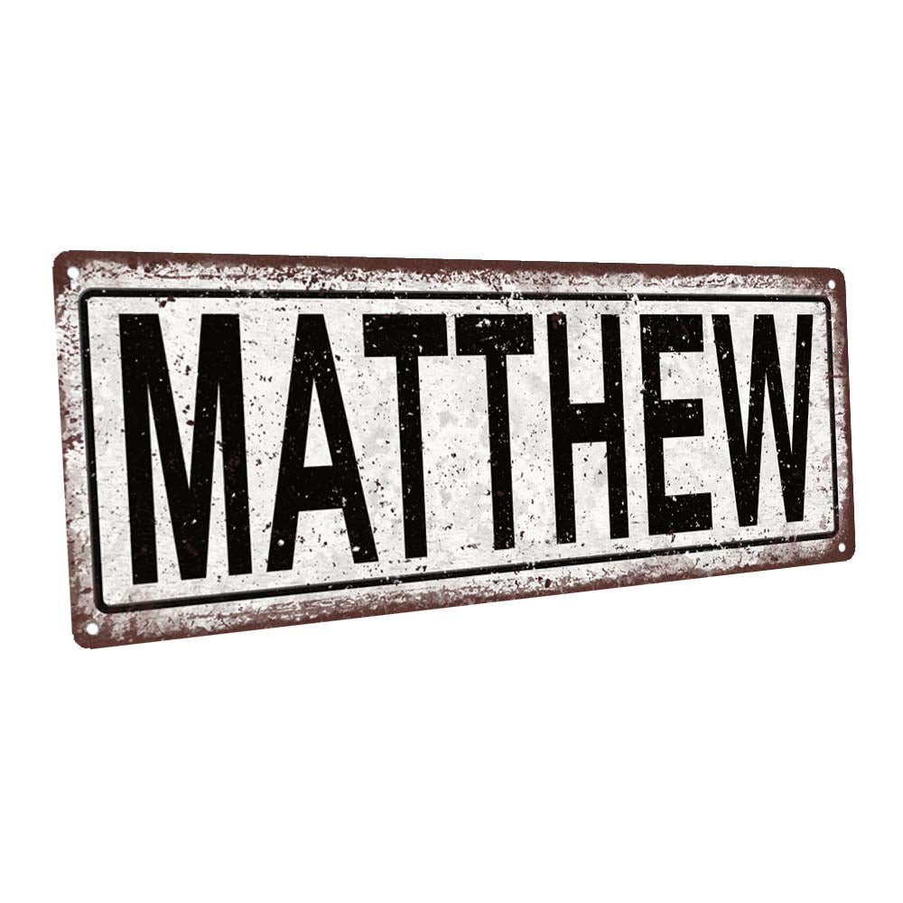 Matthew Metal Sign