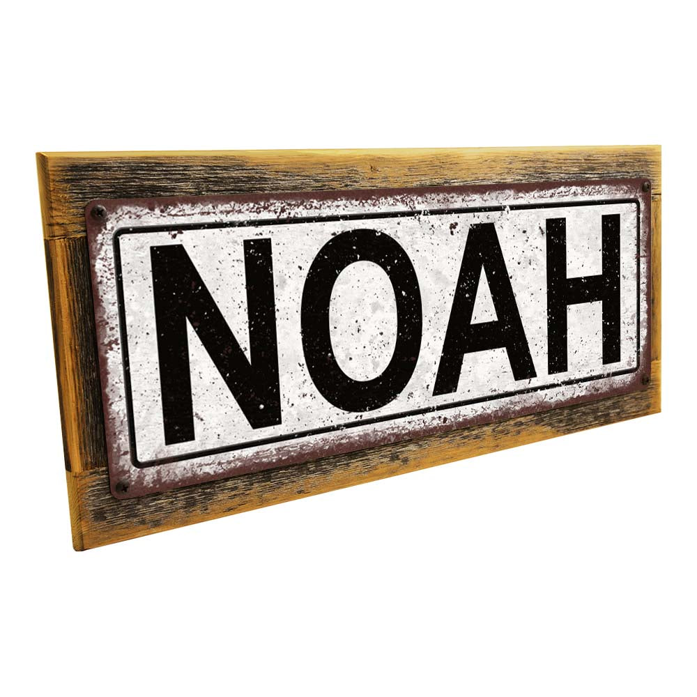 Framed Noah Metal Sign
