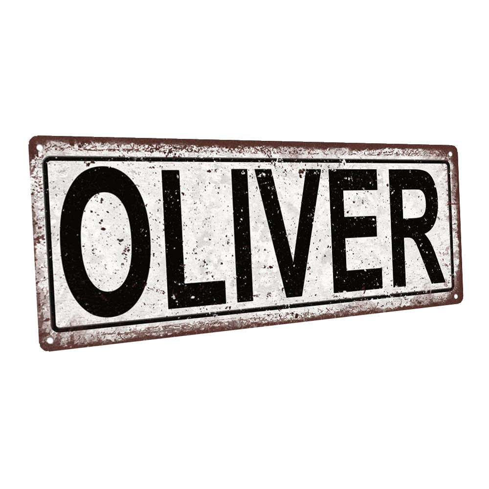 Oliver Metal Sign