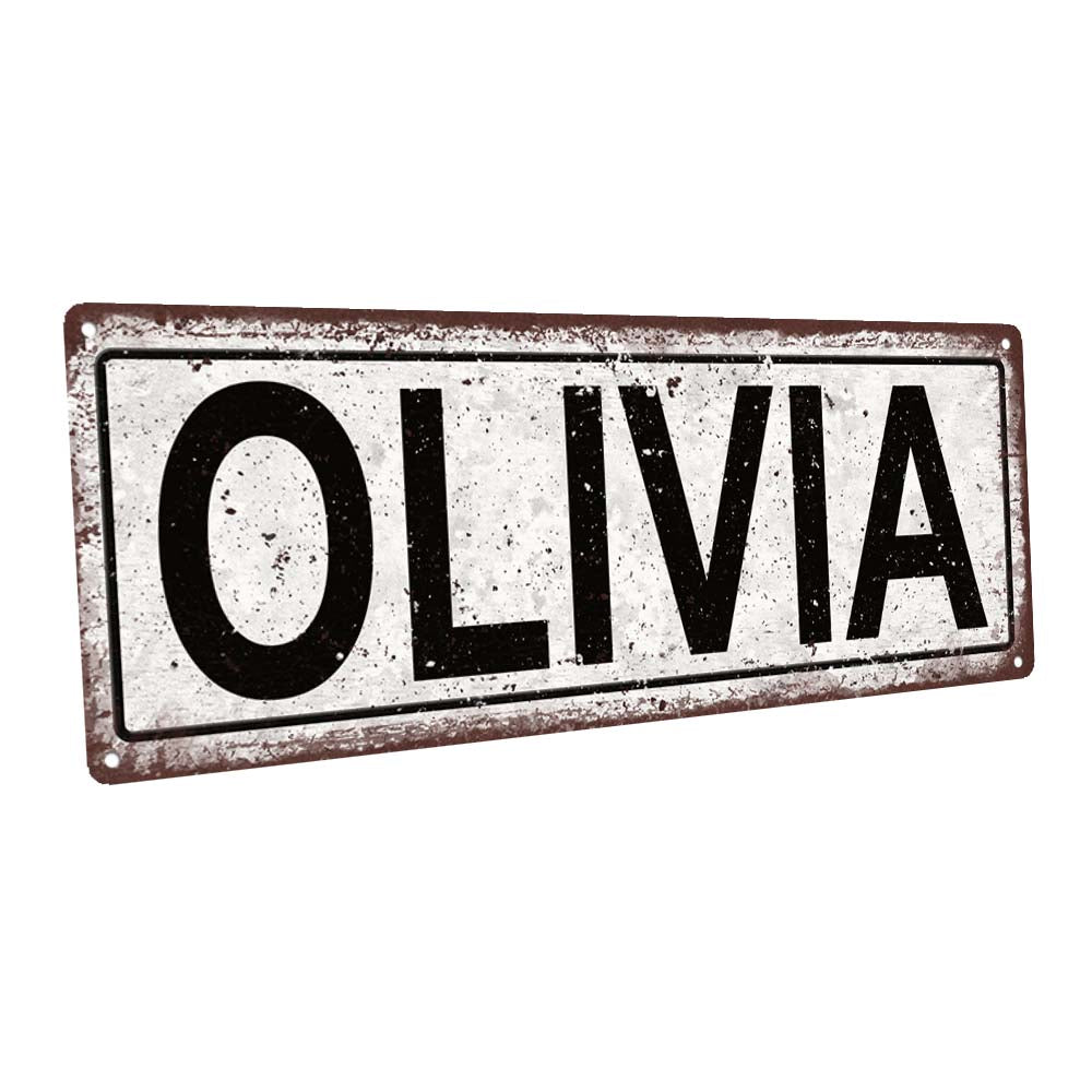 Olivia Metal Sign