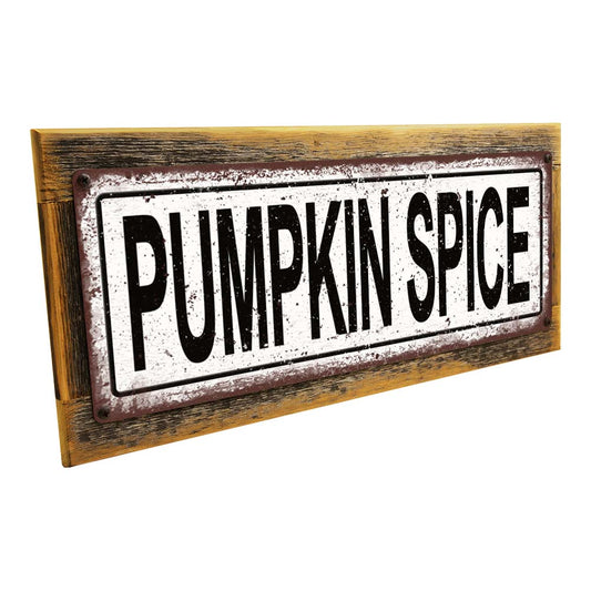 Framed Pumpkin Spice Metal Sign