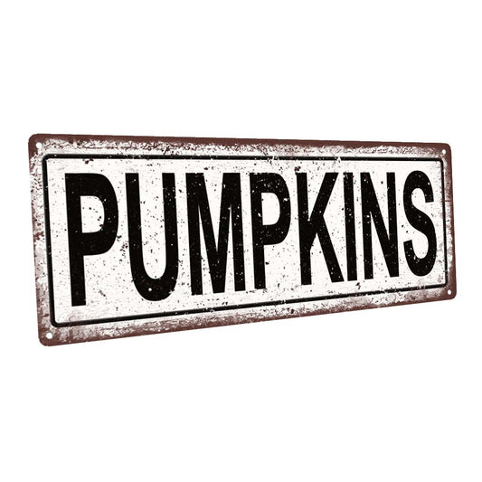 Pumpkins Metal Sign