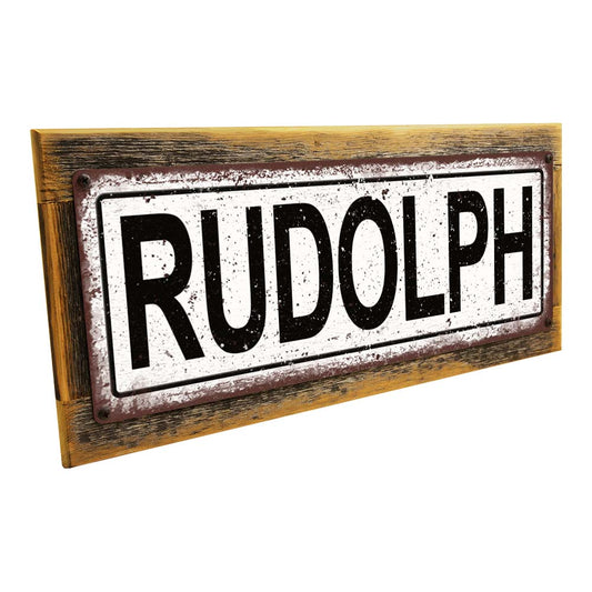 Framed Rudolph Metal Sign