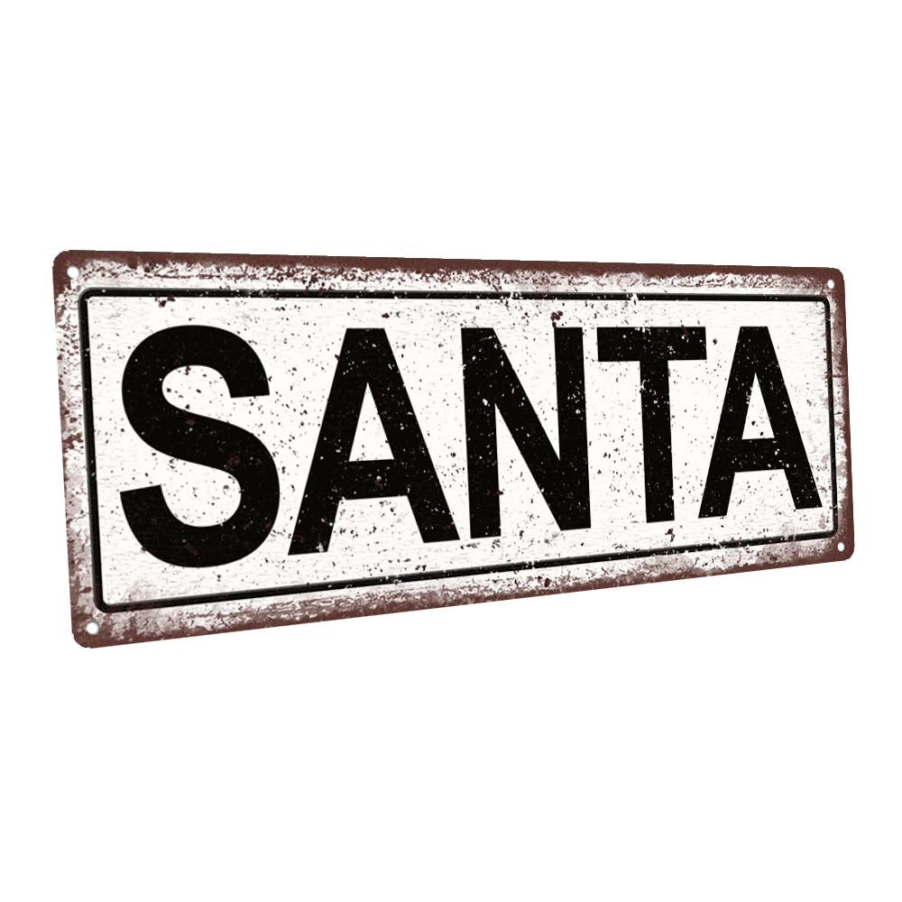 Santa Metal Sign