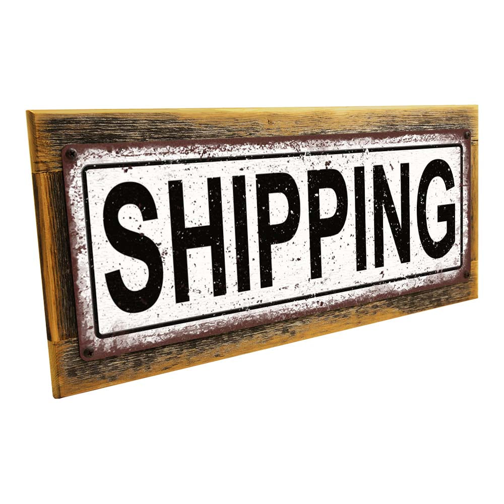 Framed Shipping Metal Sign