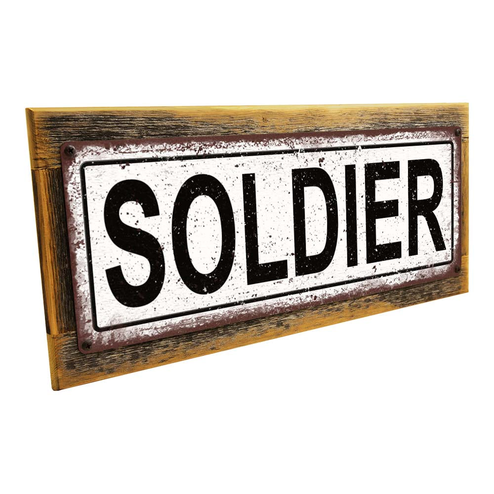 Framed Solider Metal Sign