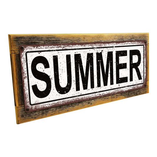 Framed Summer Metal Sign
