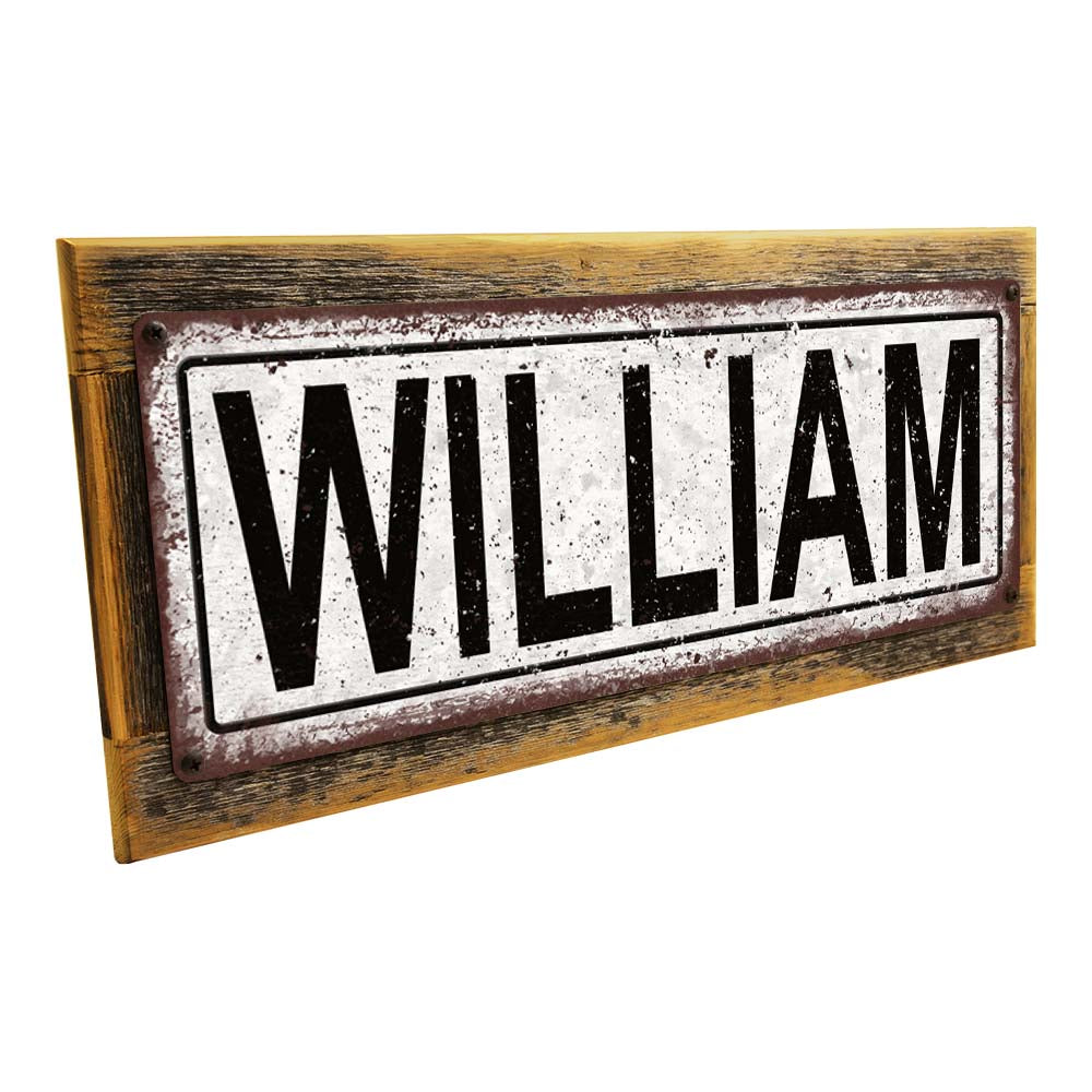 Framed William Metal Sign