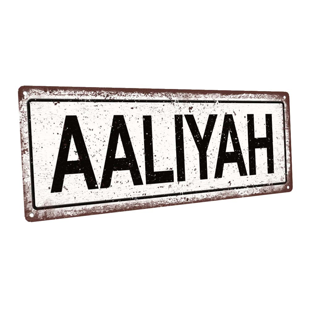 Aaliyah Metal Sign