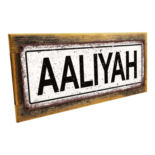 Framed Aaliyah Metal Sign