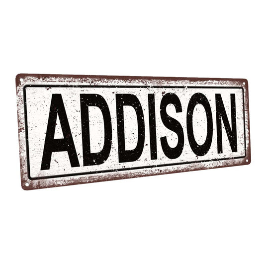 Addison Metal Sign