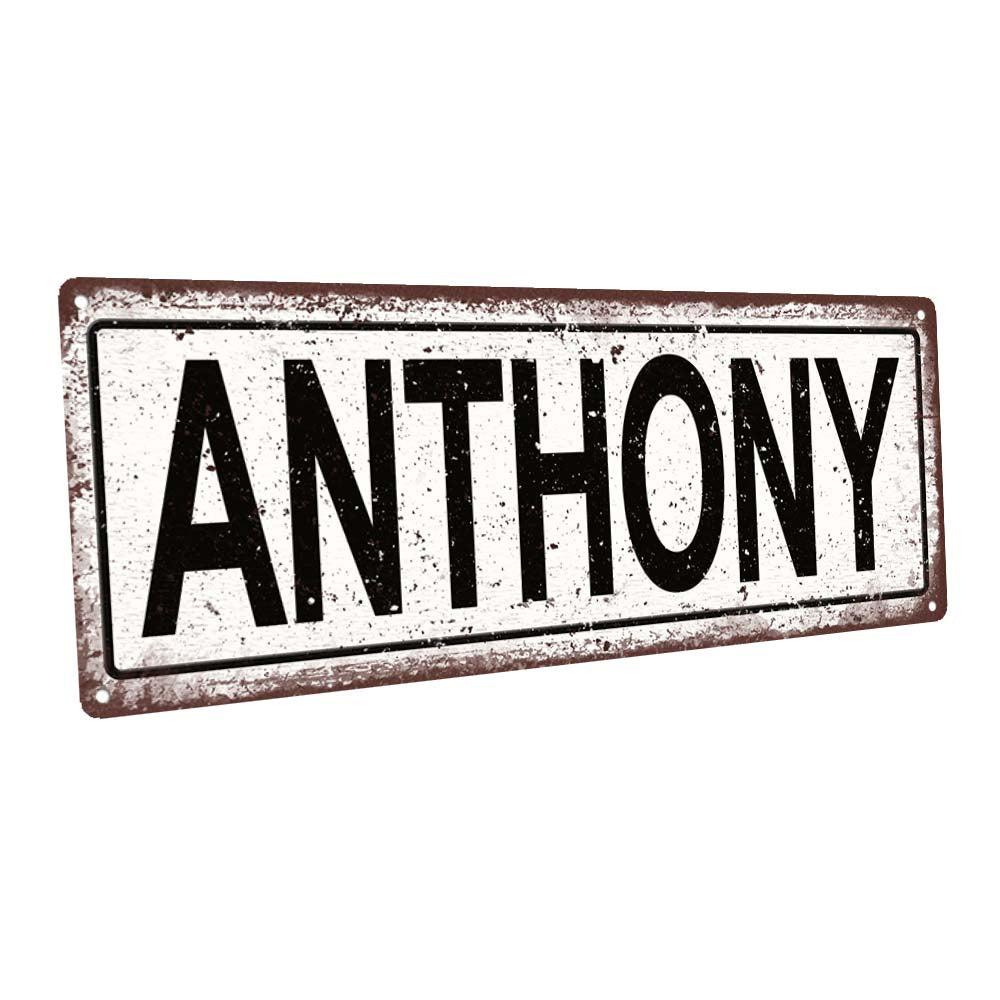 Anthony Metal Sign