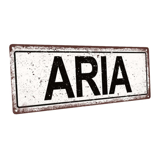 Aria Metal Sign