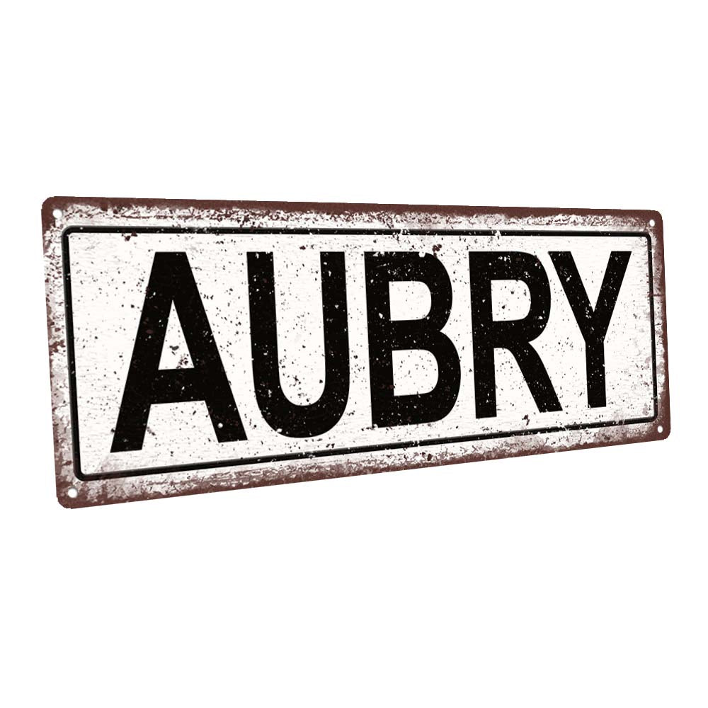 Aubry Metal Sign