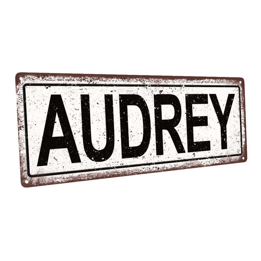 Audrey Metal Sign