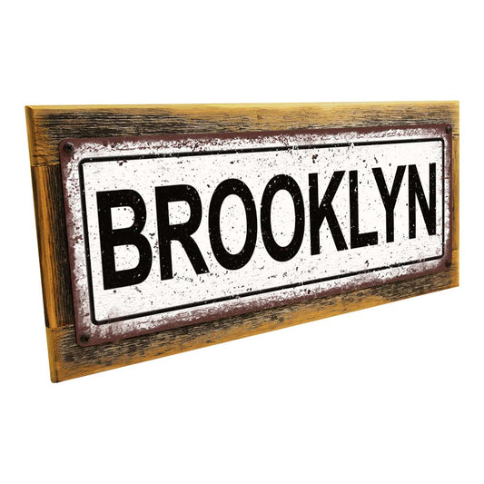 Framed Brooklyn Metal Sign