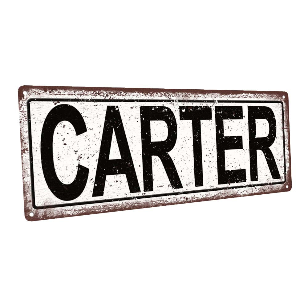 Carter Metal Sign