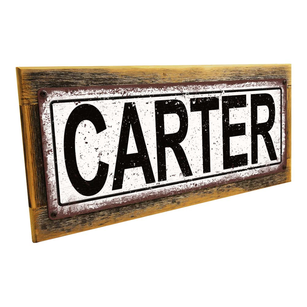 Framed Carter Metal Sign
