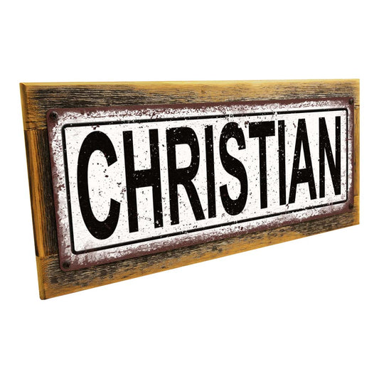 Framed Christian Metal Sign