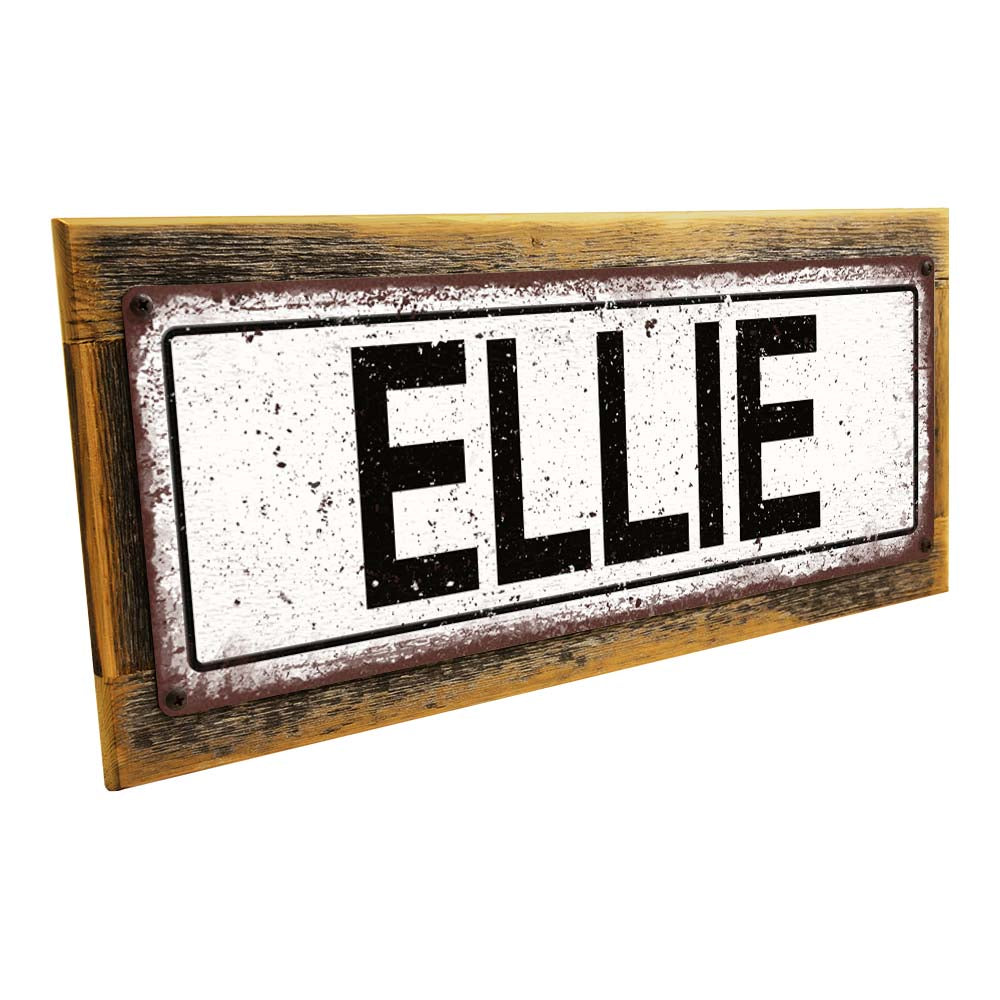 Framed Ellie Metal Sign