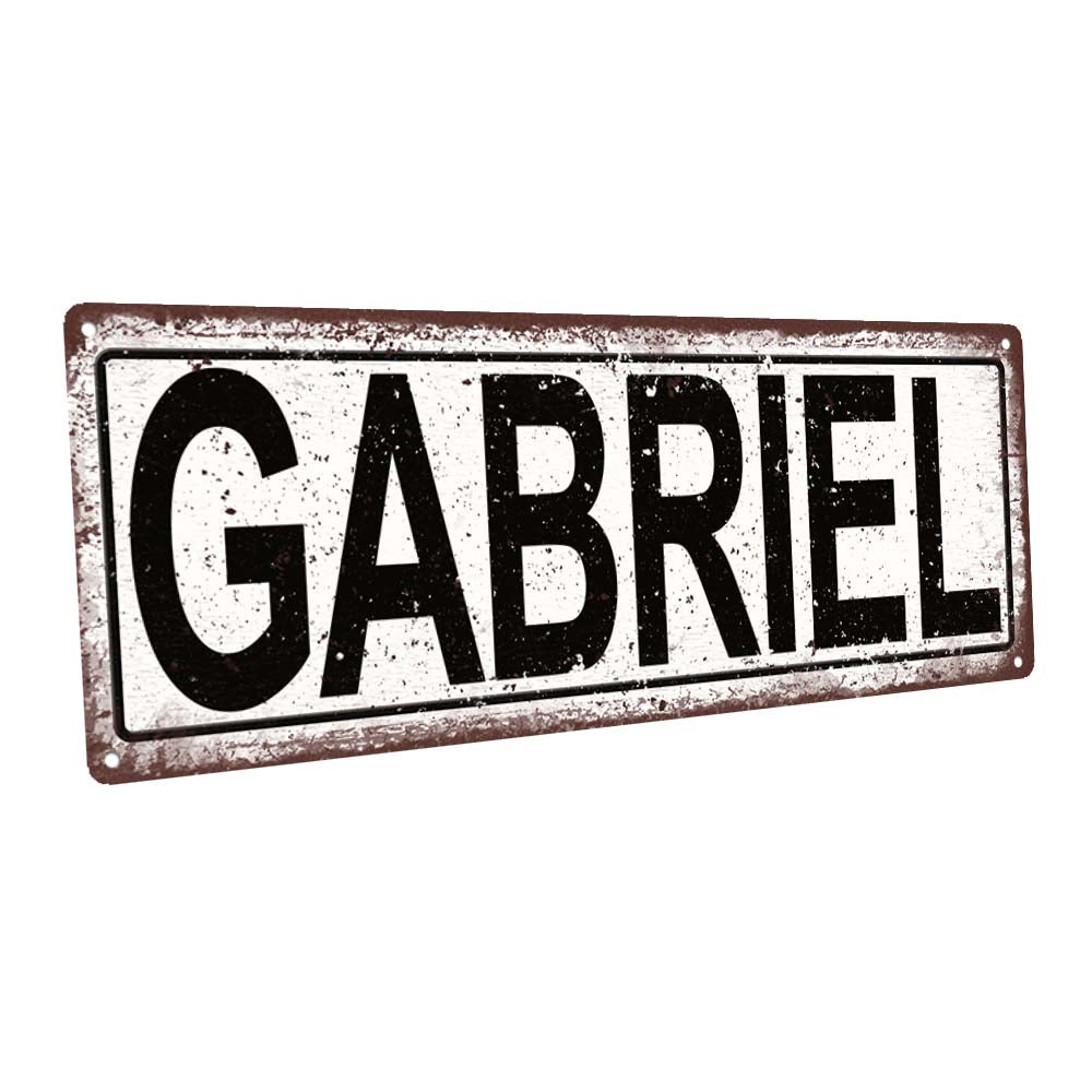 Gabriel Metal Sign