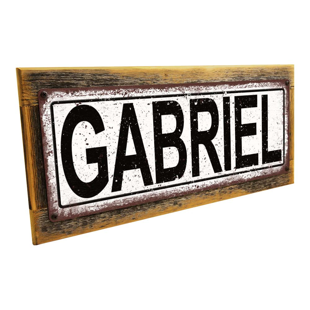 Framed Gabriel Metal Sign