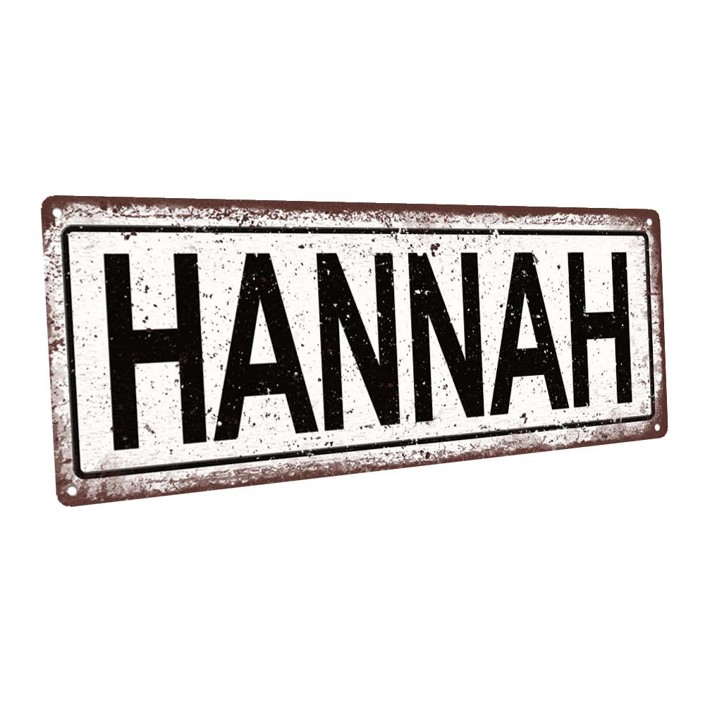 Hannah Metal Sign