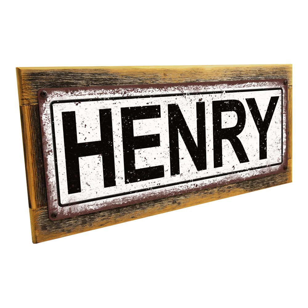 Framed Henry Metal Sign