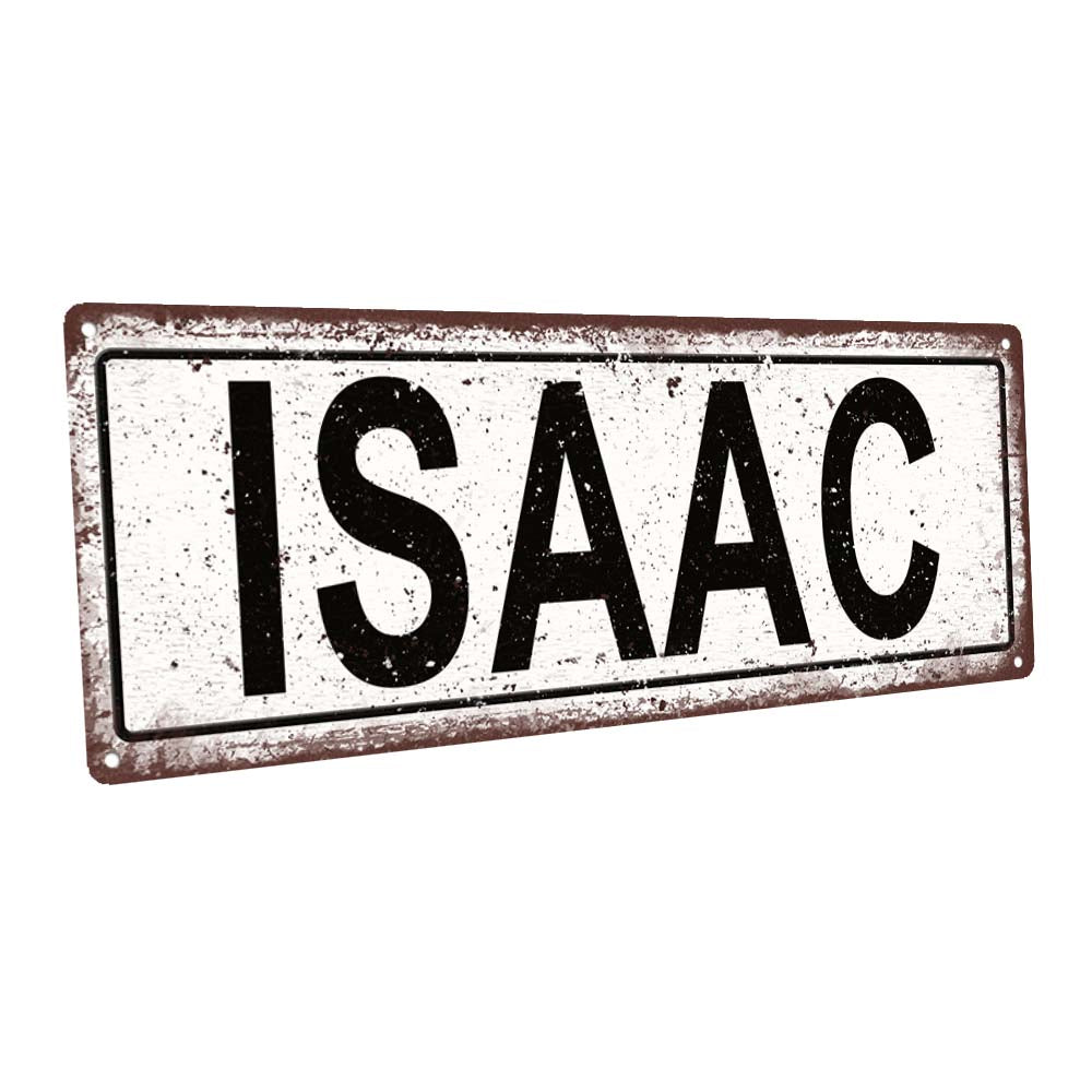 Isaac Metal Sign