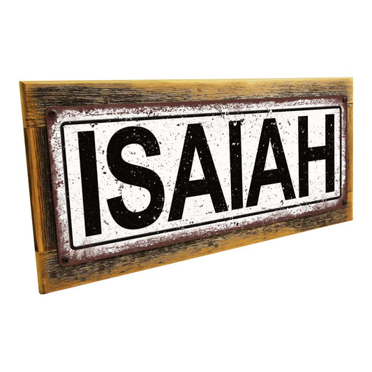 Framed Isaiah Metal Sign