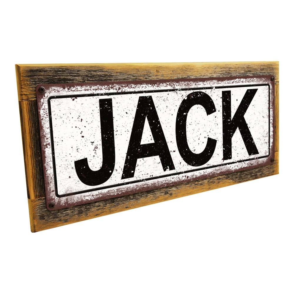 Framed Jack Metal Sign