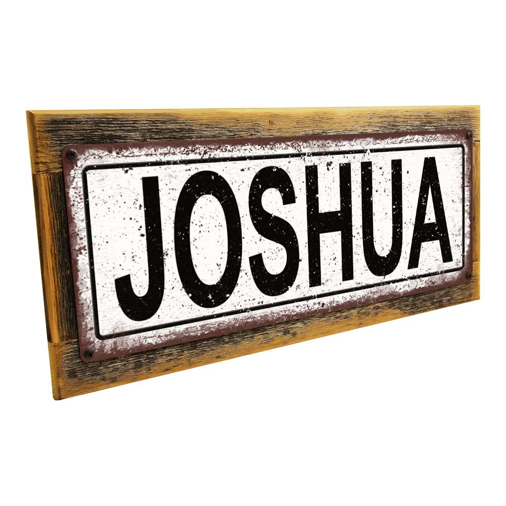 Framed Joshua Metal Sign