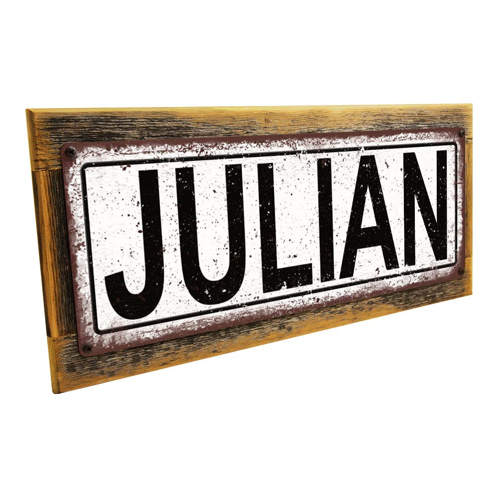 Framed Julian Metal Sign