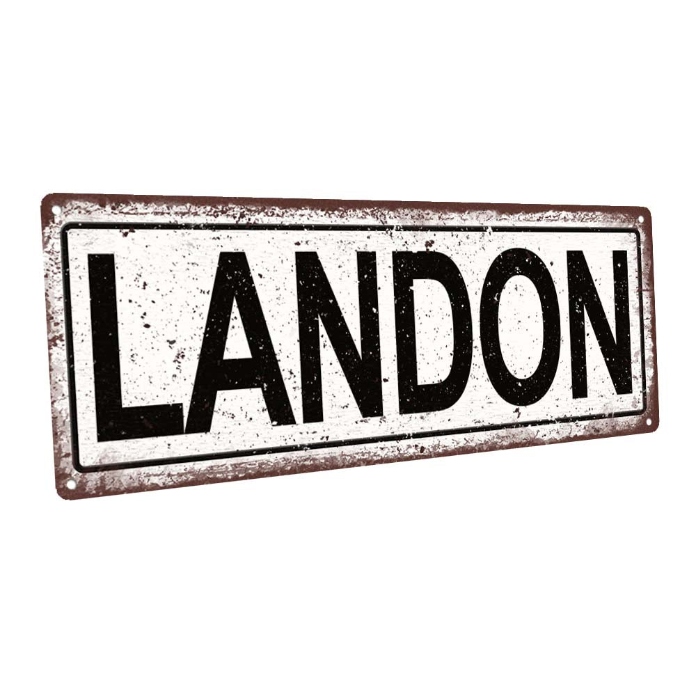 Landon Metal Sign